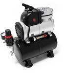 Wiltec - Airbrush Einzylinderkolbenkompressor Af189 Mit Lufttank, Max. 6 Bar Druck,