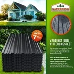 Gardebruk&reg; 12x Trapezblech 129cm X 46cm = 7m2 Verzinkt Profilblech Dachblech