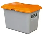 Cemo - Streugutbeh&auml;lter L890xb600xh640mm 200l Gfk Grau/orange O.entnahme&ouml;ffnung -
