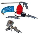 Druckluft Set 5-tlg. Kompressor Reifenf&uuml;ller Ausblaspistole Schlauch - G&uuml;de