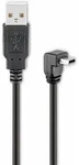 Goobay Usb 2.0 Hi-speed Anschlusskabel A/b 93971, 90&deg;, 1,8 M, Schwarz