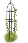 Relaxdays - Rankhilfe Obelisk Metall 190 Cm, Ranks&auml;ule Witterungsbest&auml;ndig