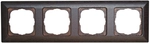 Kopp - Milano &ndash; Abdeckrahmen 4-fach, Farbe: Wenge - 306837069