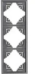 Kopp Abdeckrahmen 3-fach Malta, Silber-anthrazit, 309315061 Kopp