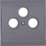 Kopp - Antennenabdeckung F&uuml;r 3 Anschl&uuml;sse Malta, Silber-anthrazit, 313715181