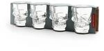 Sch&auml;del-shotgl&auml;ser - Kikkerland - Set Von 4 - Schwarzes Glas - Sch&auml;del-form -
