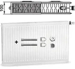 Kermi Therm X2 Profil-ventilheizk&ouml;rper 22 400 400 Anschlu&szlig; Rechts