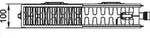 Kermi Therm X2 Profil Ventilheizk&ouml;rper Typ 22 500x400mm Ventilposition Rechts