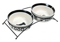 2x0.6l/diametro 15cm: Keramiksch&uuml;ssel-set Schwarz/wei&szlig;