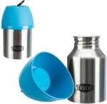 Reiseflasche Mit Napf F&uuml;r Hunde Und Katzen, 0,3l, Trixie