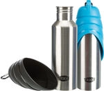 Bottle With Bowl, Stainless Steel/plastic, 0.75 L