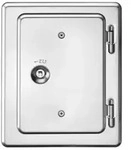Kamint&uuml;r Edelstahl V2a, Mit Vierkantverschluss