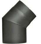 Firefix - Ofenrohrbogen 45&deg; &Oslash; 150 Mm Schwarz Rohr Bogen Ofen Kaminrohr Rauchrohr