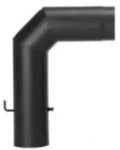 Firefix - Ofenrohrbogen 90&deg;, &Oslash; 150 Mm, Schwarz, Mit Reinigungst&uuml;r Ofenrohre