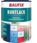 Baufix Buntlack Schwarz Seidenmatt, 1 Liter, Lackfarbe