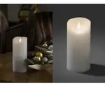Konstsmide - Led Echtwachskerze Mit Flamme & Timer, &Oslash; 7,5cm, H&ouml;he 17,5cm,