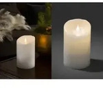 Konstsmide - Led Echtwachskerze Mit Flamme & Timer, &Oslash; 10cm, H&ouml;he 16cm,