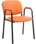 Besucherstuhl Ken Pro Kunstleder Orange