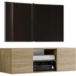 Ebuy24 - Jusa 115 Tv-m&ouml;bel Wandh&auml;ngend Mit 2 T&uuml;ren Und 1 Glasregal Sonoma-eiche