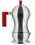 Alessi Pulcina Espresso-kaffeemaschine Mdl02/1 R, Aluminium, 1 Tasse, Rot