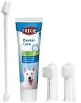 Trixie Set Aus Zahnpasta Und Zahnb&uuml;rsten Zur Zahnreinigung F&uuml;r Hunde, 4-teilig.