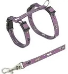Trixie Junior Geschirr Katze Aus Verstellbarem Nylon Mit Katzenmotiv