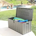Kunststoff Kissenbox 'premium', Polsteraufbewahrung, 570 L, Dunkelgrau, 72 X 151 X 69