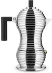 Alessi Pulcina Mdl02/3 B Espresso-kaffeemaschine Aus Aluminiumguss, 3 Tassen, Schwarz