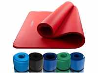 ScSPORTS® Yogamatte - 190x80 cm, 1,5 cm Stärke, Rutschfest, NBR, mit...