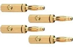 Oehlbach - 3009 Lautsprecher-steckverbinder Stecker, Gerade Polzahl: 3 Gold 4 St.