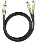 2056 Cinch / Klinke Audio Anschlusskabel [2x Cinch-stecker - 1x Klinkenstecker 3.5