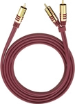 Oehlbach 20565 Cinch Audio Y-kabel [2x Cinch-stecker - 1x Cinch-stecker] 5.00 M Rot
