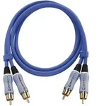 Cinch Audio Anschlusskabel [2x Cinch-stecker - 2x Cinch-stecker] 0.50 M Blau