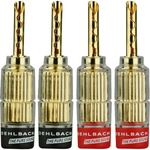 3021 Lautsprecher-steckverbinder Stecker, Gerade Rot, Schwarz 4 St. - Oehlbach
