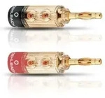 3030 Lautsprecher-steckverbinder Stecker, Gerade Gold, Rot, Schwarz 4 St. - Oehlbach