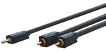 3,5-mm-aux-auf-cinch-adapterkabel, Stereo, Premium-kabel 1x 3,5-mm-klinken-stecker 2x
