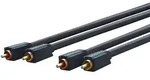 Clicktronic - Cinch-kabel, Stereo, Premium-kabel 2x Cinch-stecker 2x Cinch-stecker