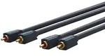 Cinch-kabel, Stereo, Premium-kabel 2x Cinch-stecker 2x Cinch-stecker 0,5 M 