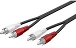 Stereo-verbindungskabel 2x Cinch, 2x Cinch-stecker (audio Links/rechts) 2x