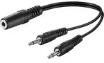 Wentronic - Audio Y-kabeladapter 3,5 Mm, 1x Stereo-buchse Zu 2x Mono-stecker, Klinke