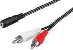 Audio-kabeladapter 3,5-mm-buchse Zu Cinch-stecker, Klinke 3,5 Mm Buchse (3-pin,