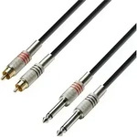 Kabel Rca 2 Stecker Auf 2 Jack 6,3 Mono 1m