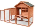 Wiltec - Hasenstall 1220 X 630 X 920 Mm Mit Freilaufgehege Und Erh&ouml;htem Unterschlupf
