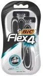 Bic Flex 4 Herrenrasierer, 4 Klingen, 3 St&uuml;ck