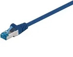 Goobay - Cat 6a Patchkabel, S/ftp (pimf), Blau, Kupferleiter (cu), Halogenfreier