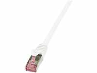 CAT6 s/ftp Patchkabel AWG27 pimf wei 2,00m (CQ2051S) - Logilink