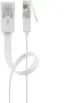 Goobay - Cat 5e Flach-patchkabel, U/utp, Wei&szlig;, Kupferkaschierter Aluminiumleiter