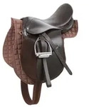 Kerbl Sattelset Haflinger Gr.17,5 Zoll Kammerweite 34,5cm Gurt 125cm Braun 32198