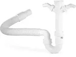 Xavax Flexibler Wei&szlig;er Siphon F&uuml;r Pvc-abfluss 34 Cm