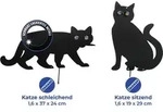 Wenko - Maximex Vogelschreck Katzen 2er Set, Mit Erdspie&szlig;, Schwarz, Eisen Schwarz,